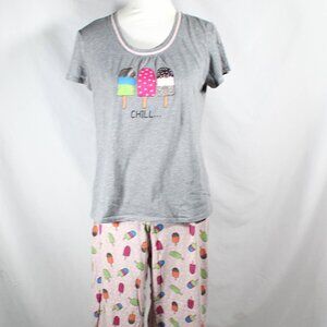 Secret Treasures Women's Popsicle Pajama Set, Size Medium (8/10)